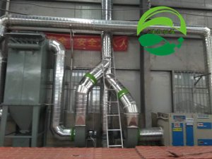 河南锅炉厂安装单机脉冲64袋除尘器完毕